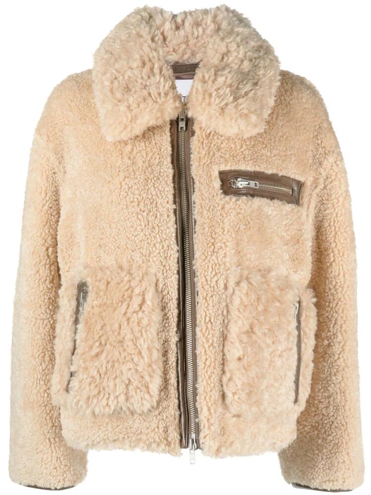 STAND STUDIO Joann faux-shearling coat - Neutrals Cover