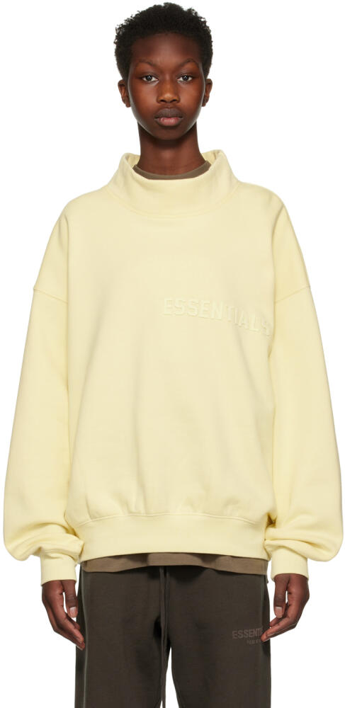 Fear of God ESSENTIALS Yellow Mock Neck Sweatshirt Cover