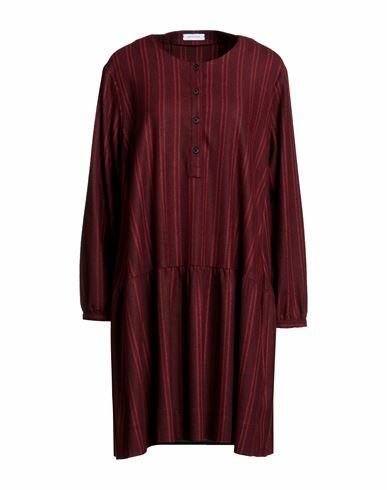 Rosso35 Woman Mini dress Burgundy Virgin Wool, Polyester, Polyamide, Viscose, Elastane Cover