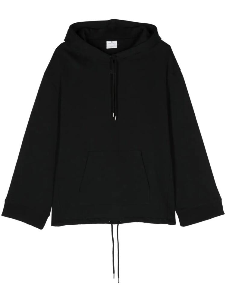 Courrèges logo-patch cotton hoodie - Black Cover