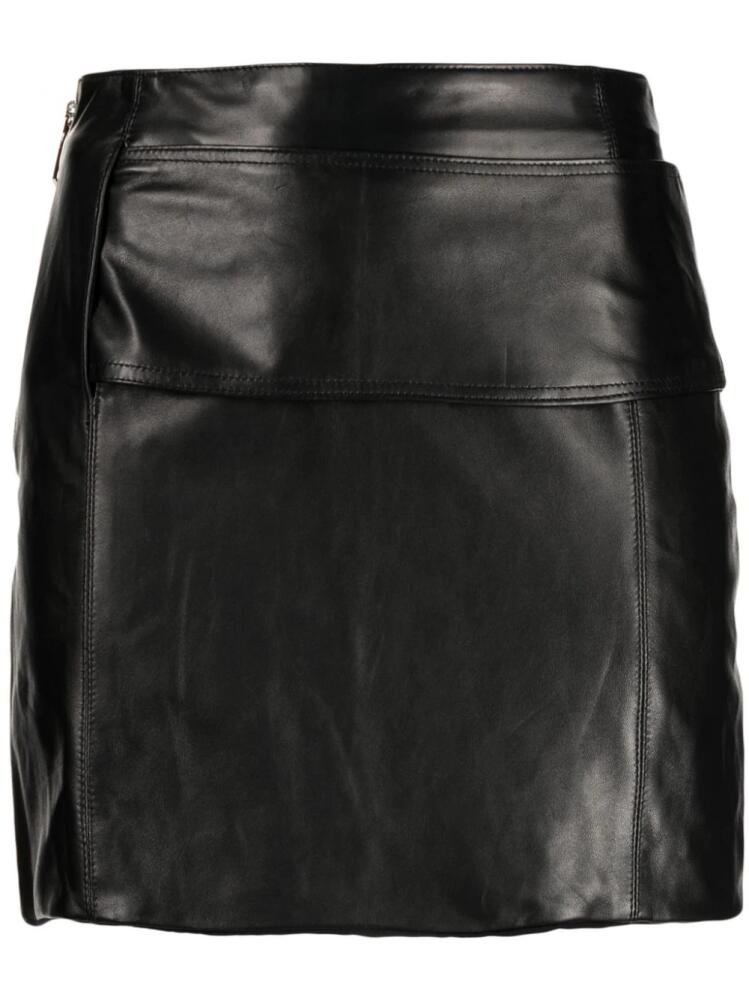 Boyarovskaya zip-up leather skirt - Black Cover