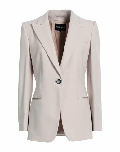 Giorgio Armani Woman Blazer Off white Virgin Wool, Elastane Cover