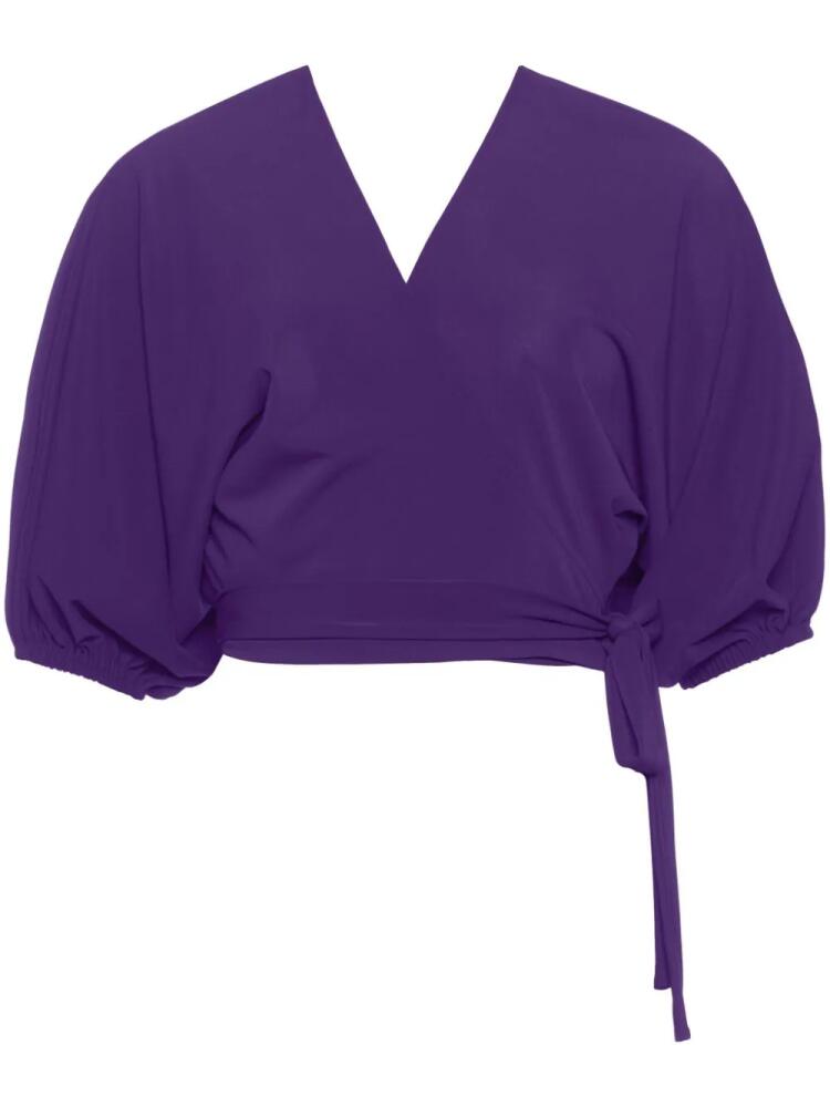 ERES Nina cropped wrap blouse - Purple Cover