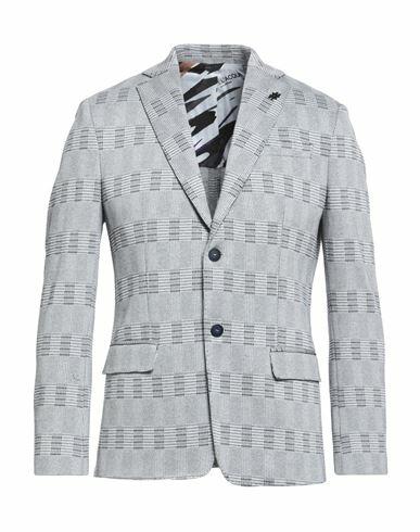 Alessandro Dell'acqua Man Blazer Grey Viscose, Cotton, Polyester, Polyamide, Elastane Cover