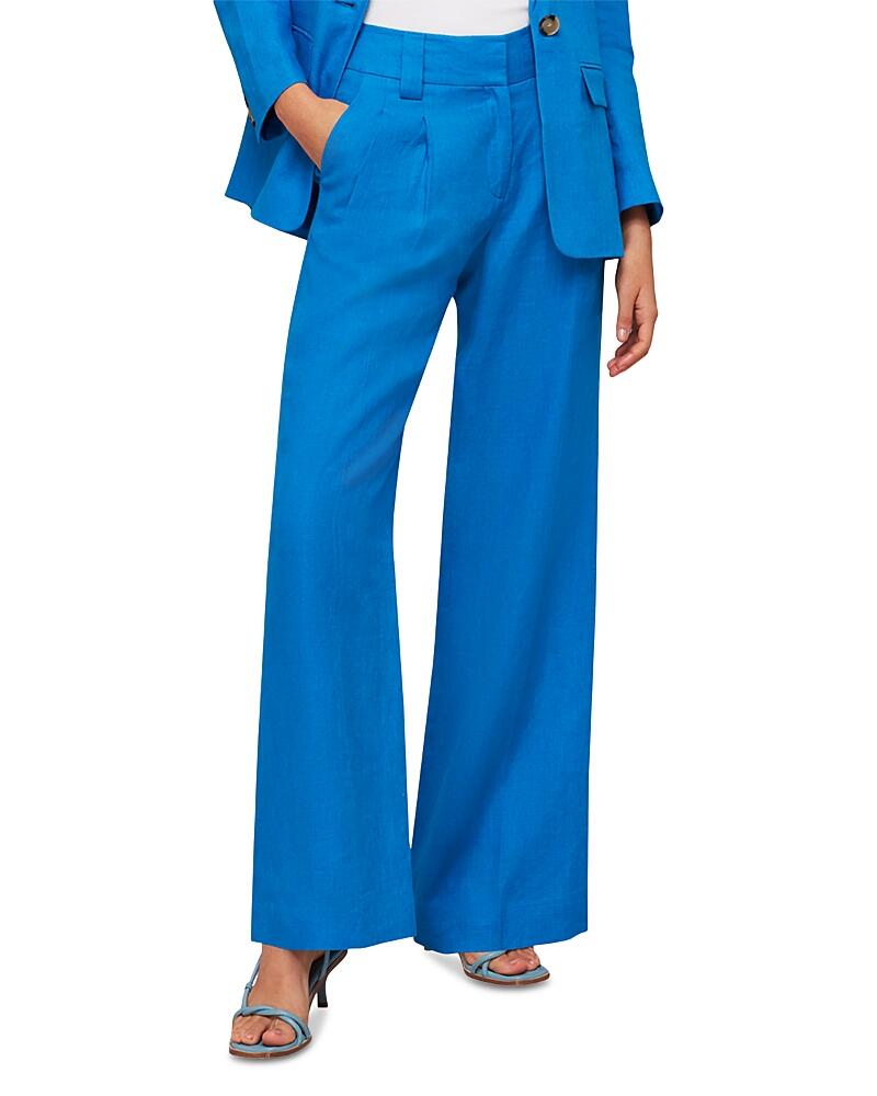 Whistles Leonie Straight Leg Linen Pants Cover