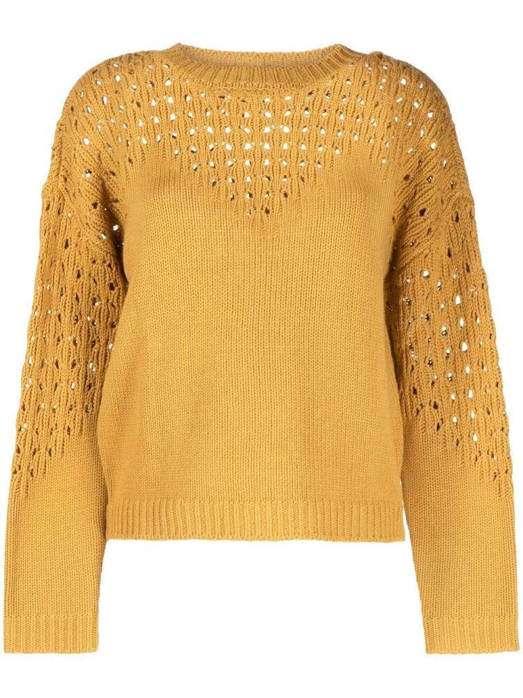 Paule Ka crew-neck knit jumper - Yellow Cover