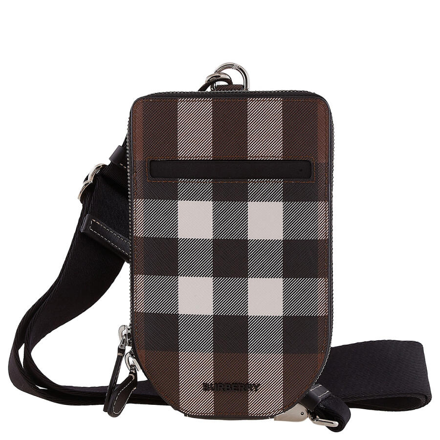 Burberry Dark Birch Brown Check Crossbody Phone Case Cover