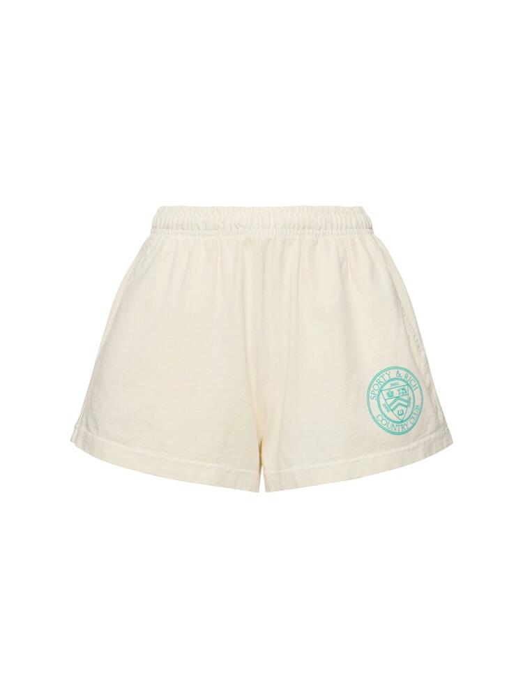 SPORTY & RICH Connecticut Crest Disco Shorts Cover