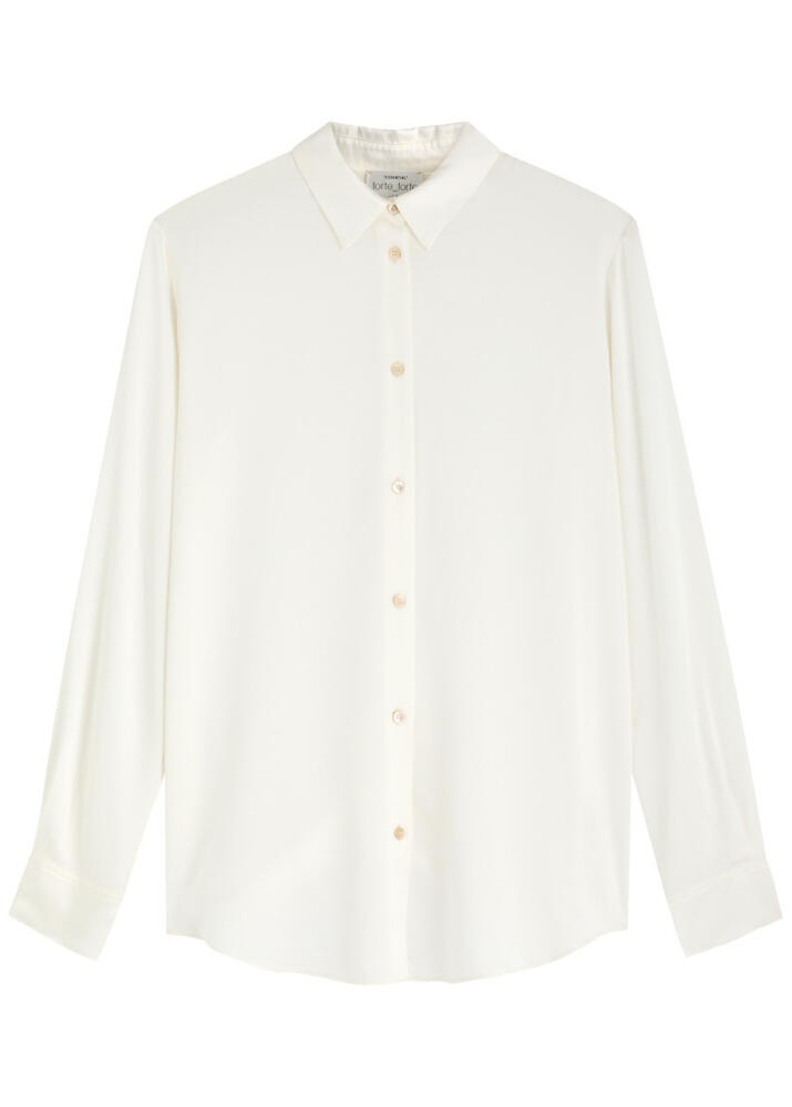 Forte_forte Silk-satin Shirt - White Cover