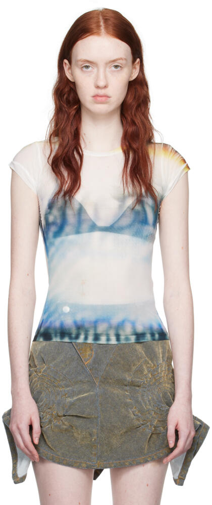 Masha Popova White Smokey Headlight T-Shirt Cover