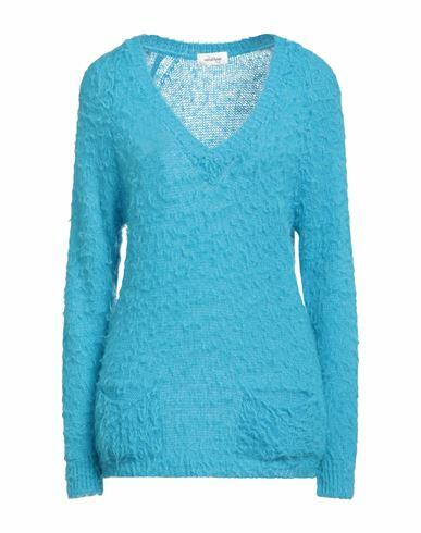 Ottod'ame Woman Sweater Azure Acrylic, Mohair wool, Polyamide Cover