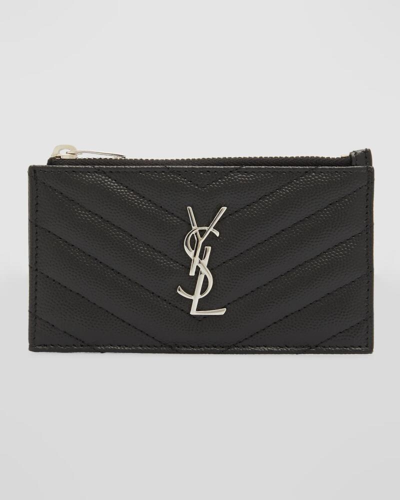 Saint Laurent Fragments YSL Quilted Leather Card Case Cover