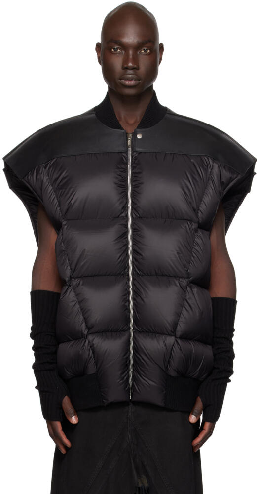 Rick Owens Black Jumbo Flight Down Vest Cover