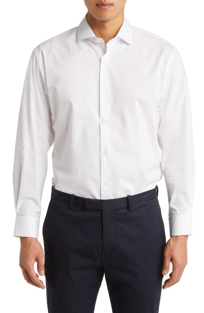 Nordstrom Tech-Smart Traditional Fit Cotton Blend Dress Shirt in White Cover