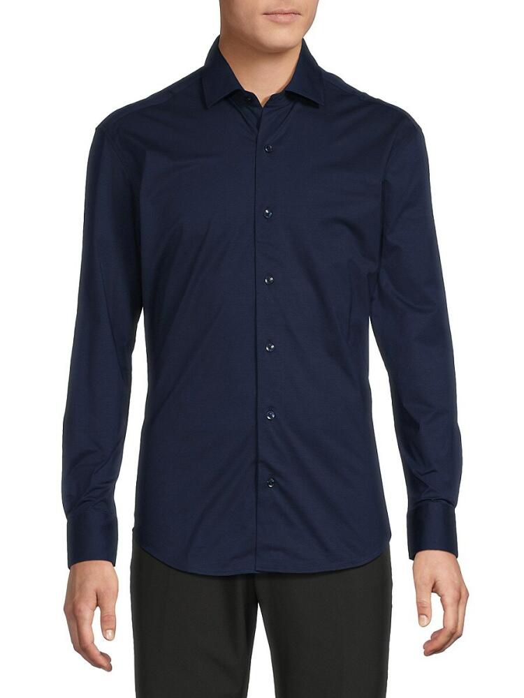 Bertigo Men's Solid Shirt - Navy Cover