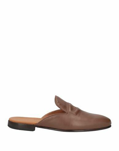 Giovanni Conti Man Mules & Clogs Khaki Calfskin Cover