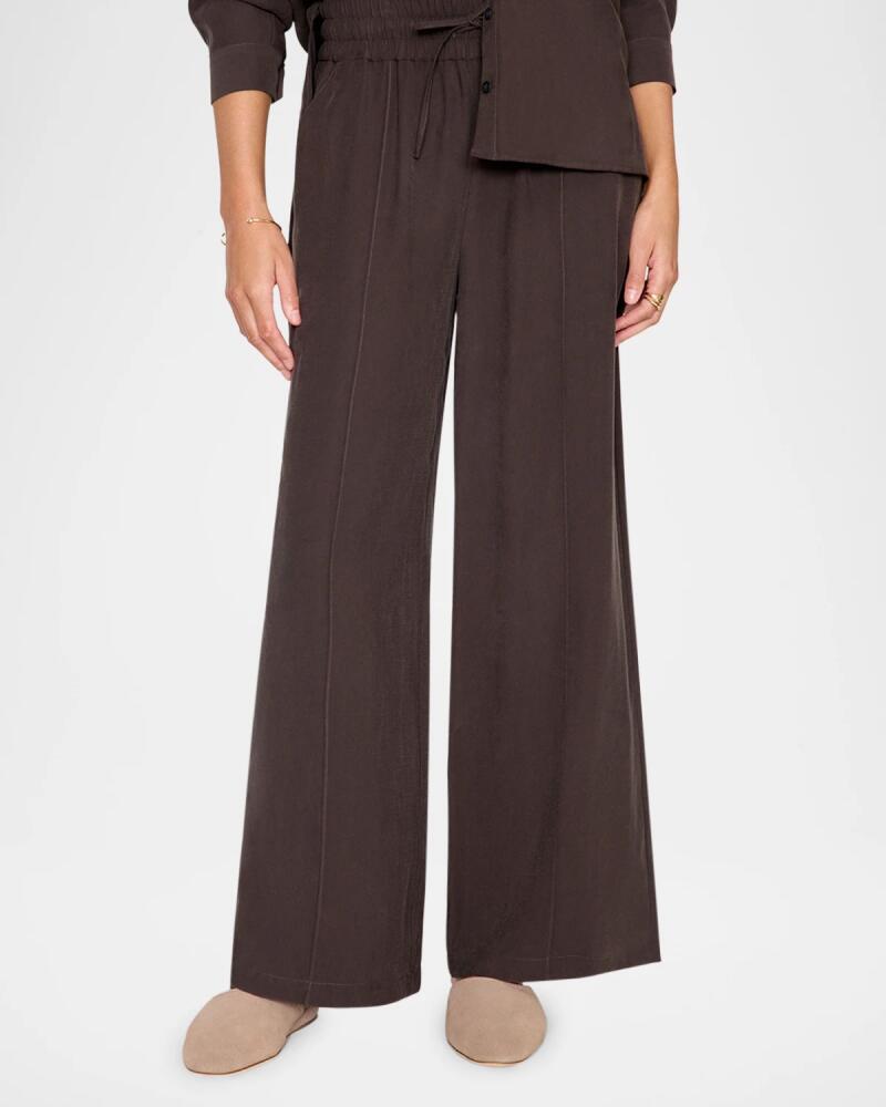 Brochu Walker Aaron Wide-Leg Pintuck Pants Cover