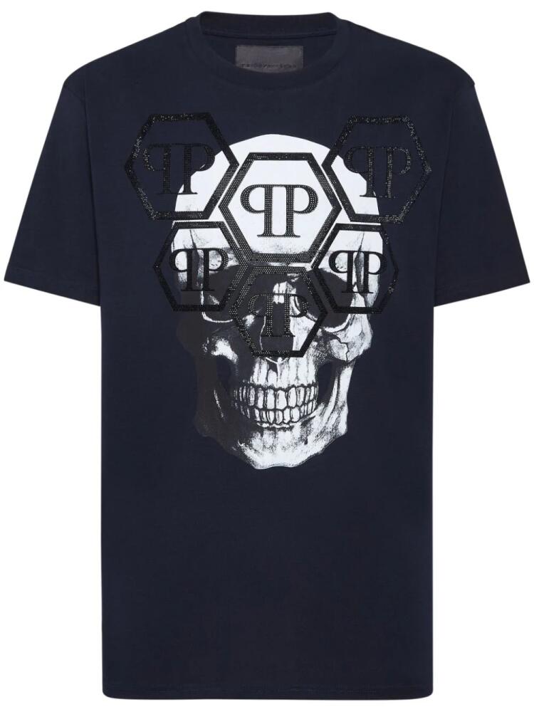 Philipp Plein SS Stones Skull t-shirt - Blue Cover