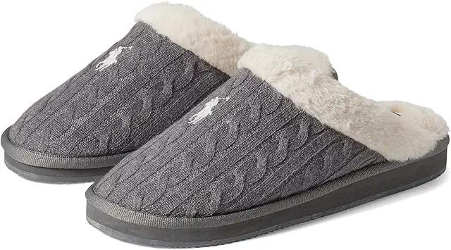 Polo Ralph Lauren Kayleigh Scuff Slipper (Charcoal) Women's Shoes Cover