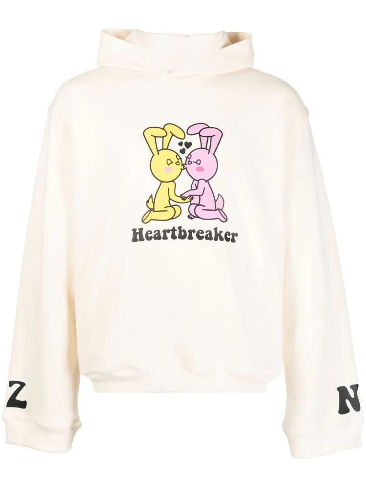 Natasha Zinko Heartbreaker graphic-print hoodie - White Cover