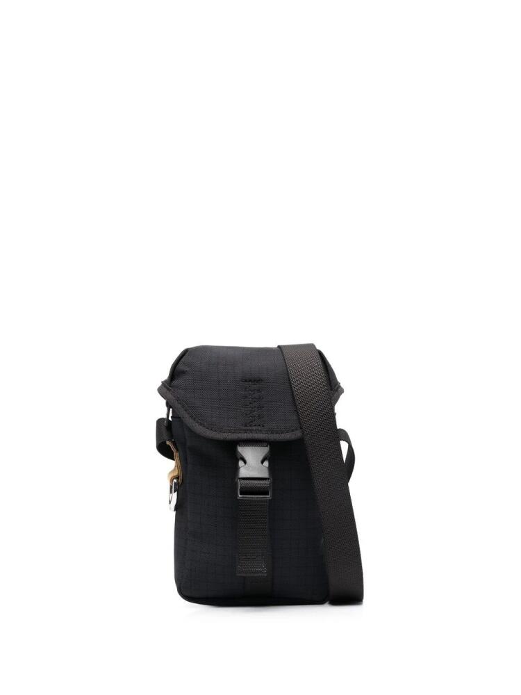 Acne Studios fine-check pattern messenger bag - Black Cover