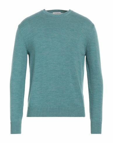 Ballantyne Man Sweater Turquoise Wool Cover