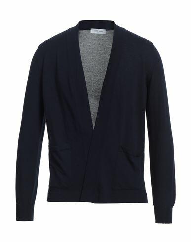 Gran Sasso Man Cardigan Navy blue Cotton Cover