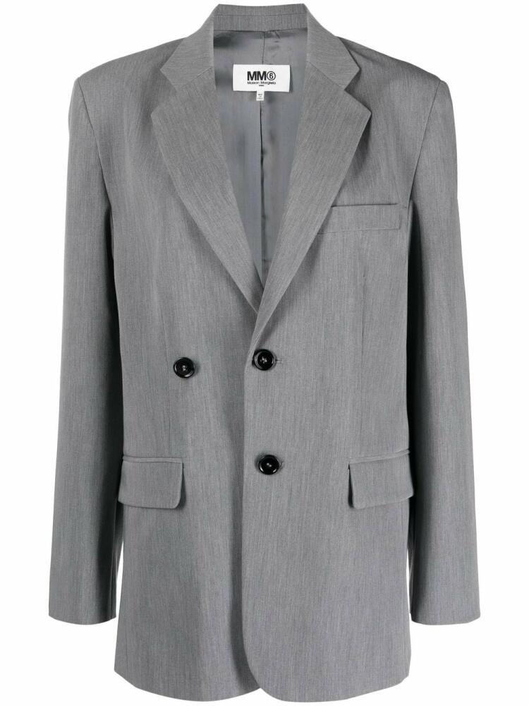 MM6 Maison Margiela single-breasted boxy blazer - Grey Cover