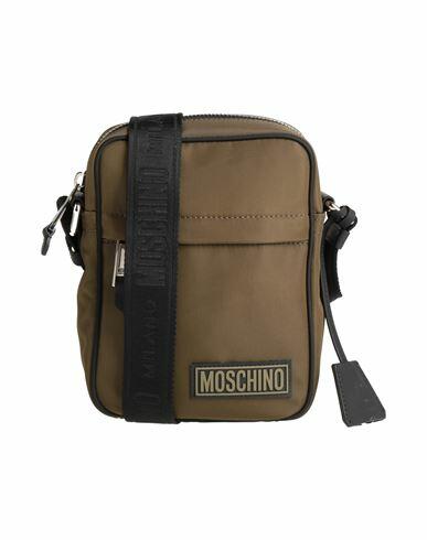 Moschino Man Cross-body bag Military green Textile fibers Cover