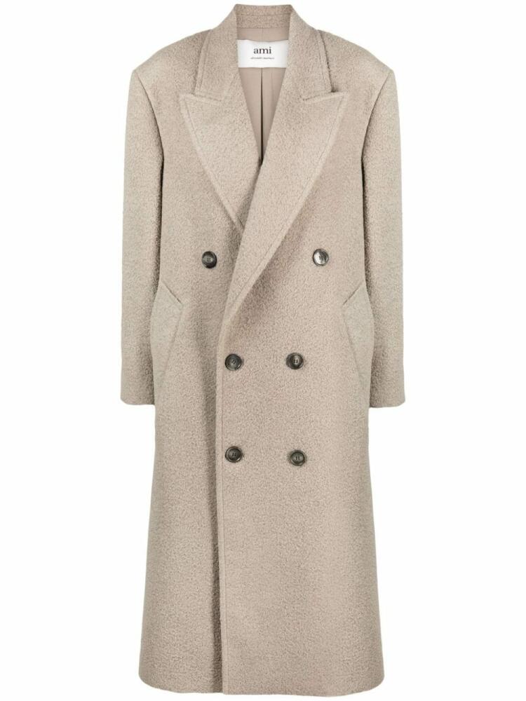 AMI Paris double-breasted coat - Neutrals Cover