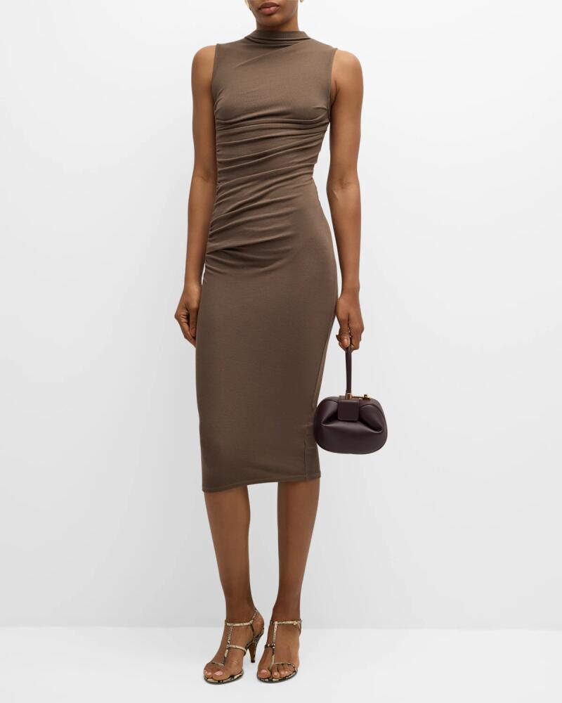 Enza Costa Sleeveless Twist Midi Dress Cover