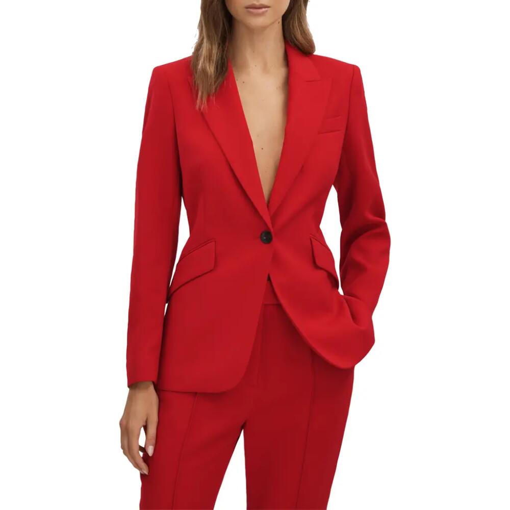 Reiss Millie Peaked Lapel Blazer in Red Cover