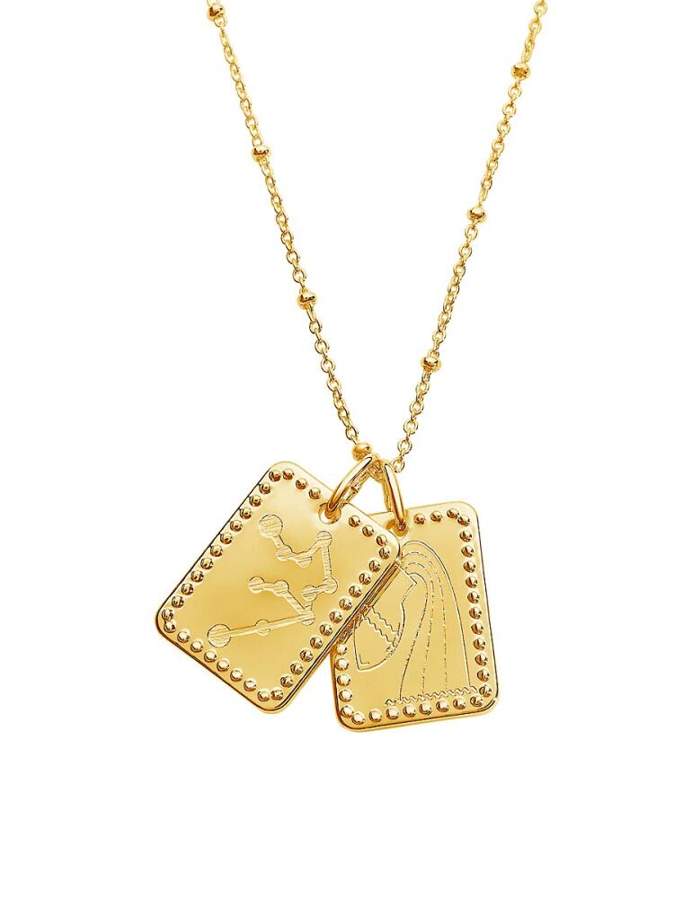 Sterling Forever Women's 14K Goldplated Zodiac Pendant Necklace Cover