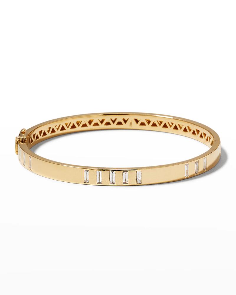 Harwell Godfrey Yellow Gold Diamond Baguette Bangle Cover