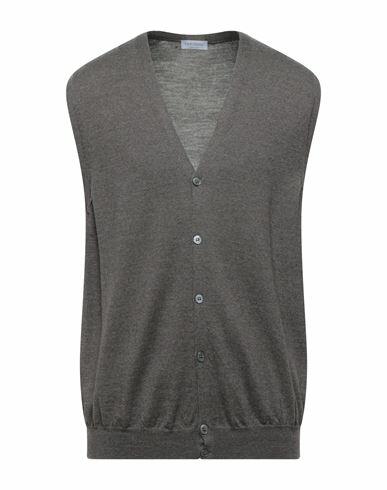 Gran Sasso Man Cardigan Khaki Virgin Wool Cover