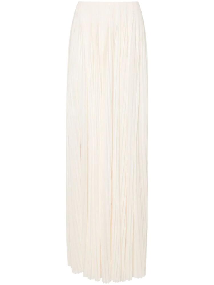 Saint Laurent pleated maxi skirt - Neutrals Cover