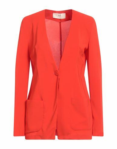 Jucca Woman Blazer Tomato red Viscose, Elastane Cover