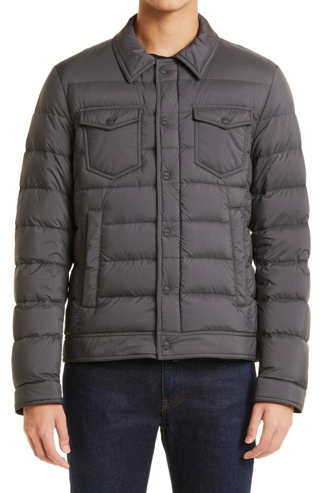 Herno Men's Legend La Denim Quilted Down Jacket in Grey Cover