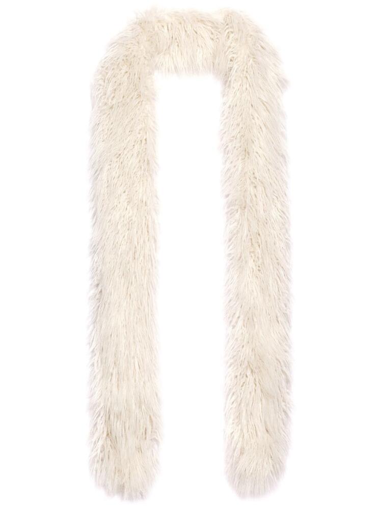 AMI Paris fluffy long-length scarf - White Cover