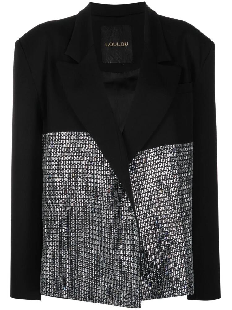 Loulou Eydie crystal-embellished blazer - Black Cover