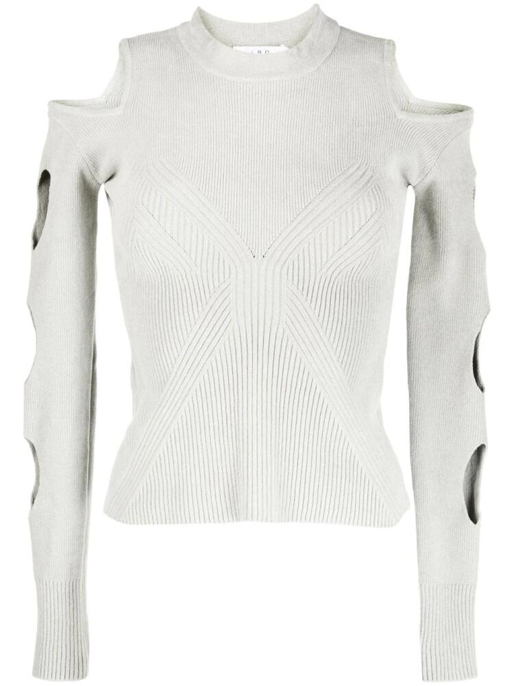 IRO cut-out ribbed blouse - Grey Cover