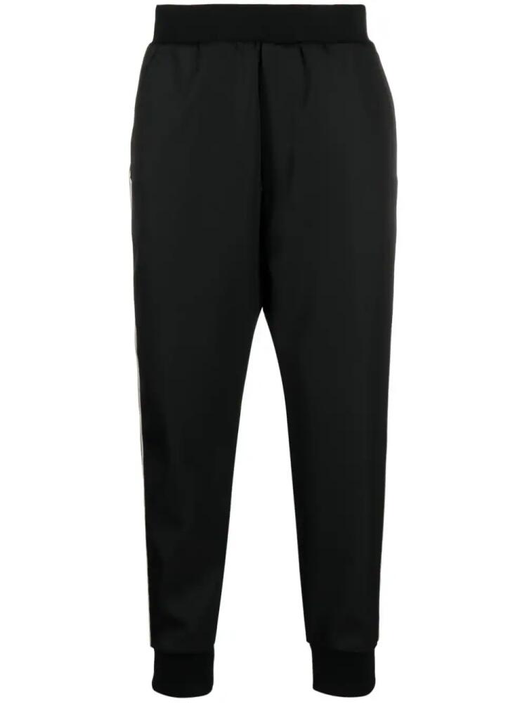 DSQUARED2 logo-embroidered side-stripe trousers - Black Cover