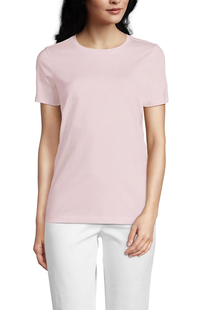 Lands' End Relaxed Supima Cotton Crew Neck T-Shirt in Simply Pink Cover