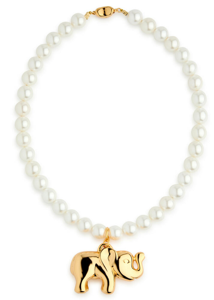 Timeless Pearly Elephant Beaded Pearl Necklace Cover