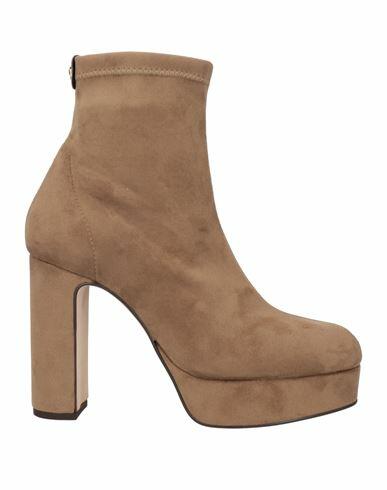 Pedro Miralles Woman Ankle boots Khaki Textile fibers Cover