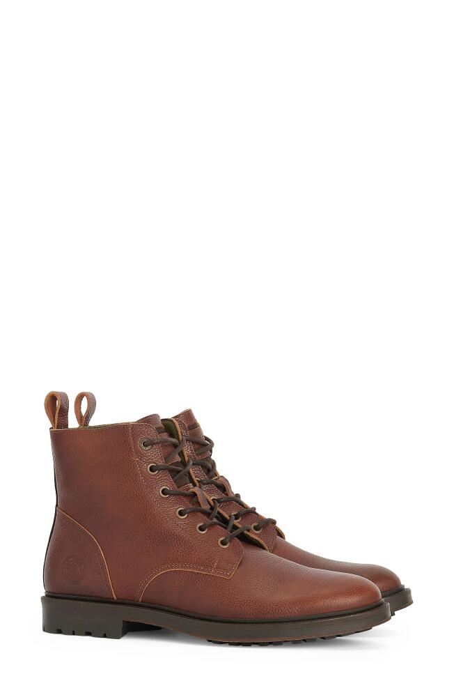 Barbour Heyford Plain Toe Derby Boot in Chestnut Cover