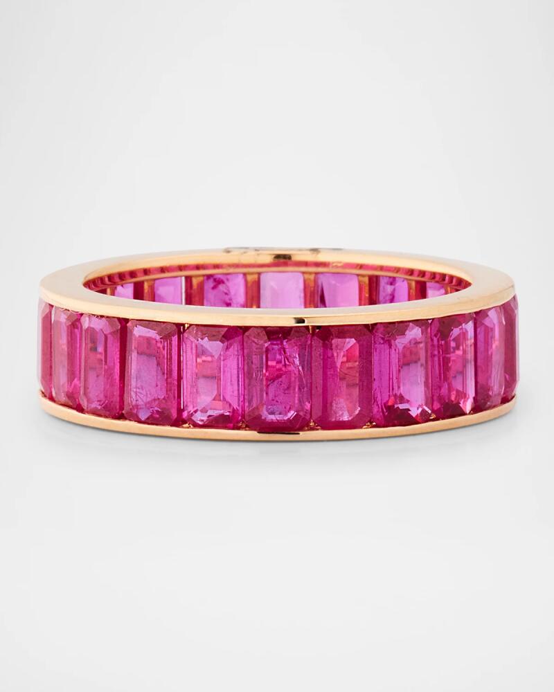 Piranesi 18K Rose Gold Pink Sapphire Eternity Band, Size 7.5 Cover