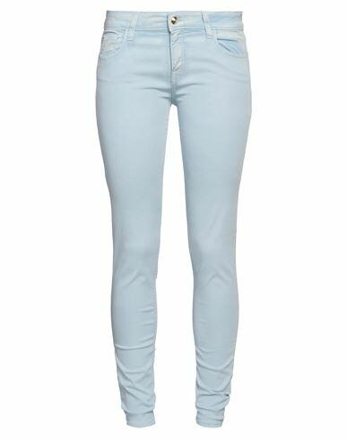 Cycle Woman Pants Sky blue Cotton, Elastane Cover