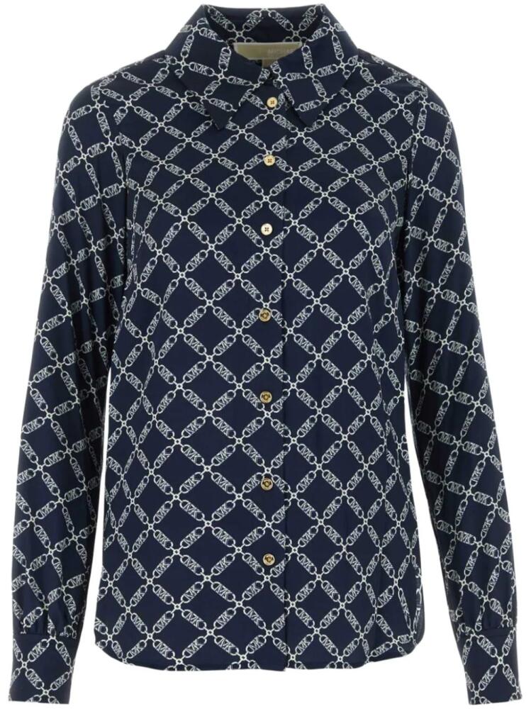 Michael Michael Kors all-over logo-print shirt - Blue Cover