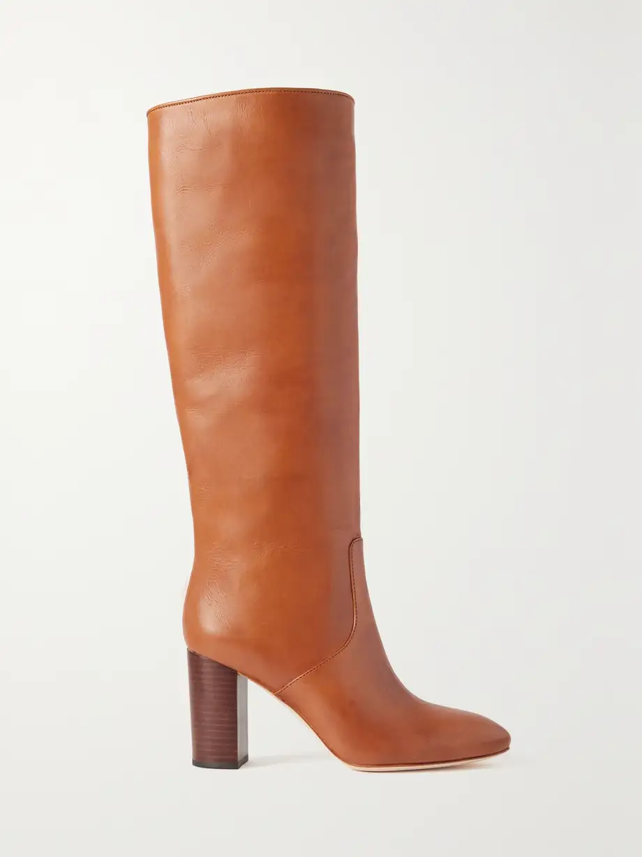 Loeffler Randall - + Net Sustain Goldy Leather Knee Boots - Brown Cover